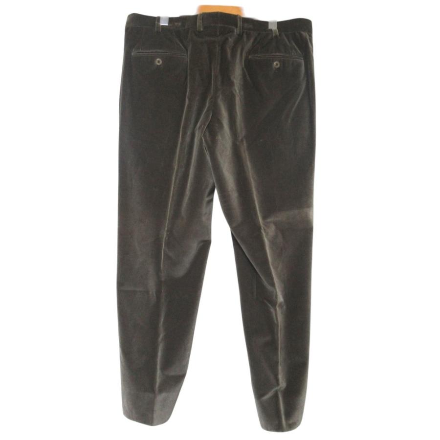 美品 Brioni ブリオーニ ベロア スラックスパンツ サイズ52 180/92A カーキ メンズ 古着 中古_1