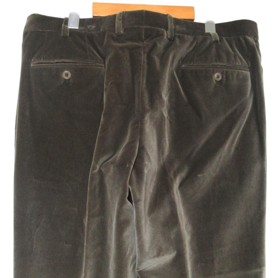 美品 Brioni ブリオーニ ベロア スラックスパンツ サイズ52 180/92A カーキ メンズ 古着 中古_3