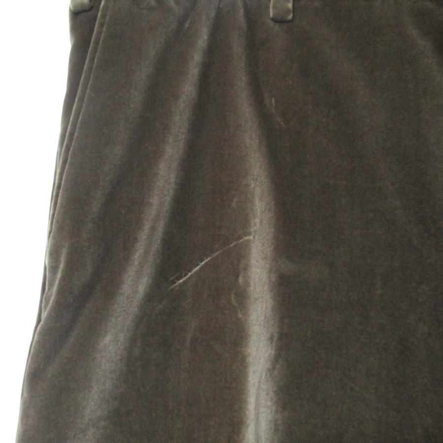 美品 Brioni ブリオーニ ベロア スラックスパンツ サイズ52 180/92A カーキ メンズ 古着 中古_4