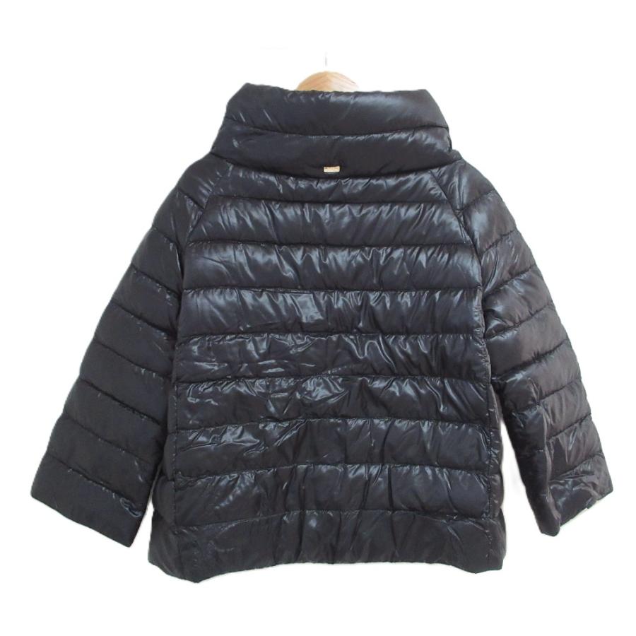 HERNO（ヘルノ） 24AW HERNO ICONICO SOFIA ライトダウンジャケット PI0046DIC 42サイズ ブラック ...