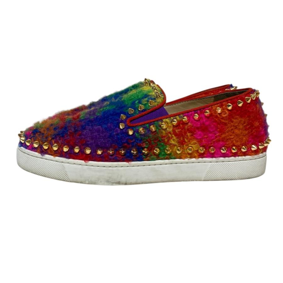 良品 Christian Louboutin クリスチャンルブタン PIK BOAT ツイード 