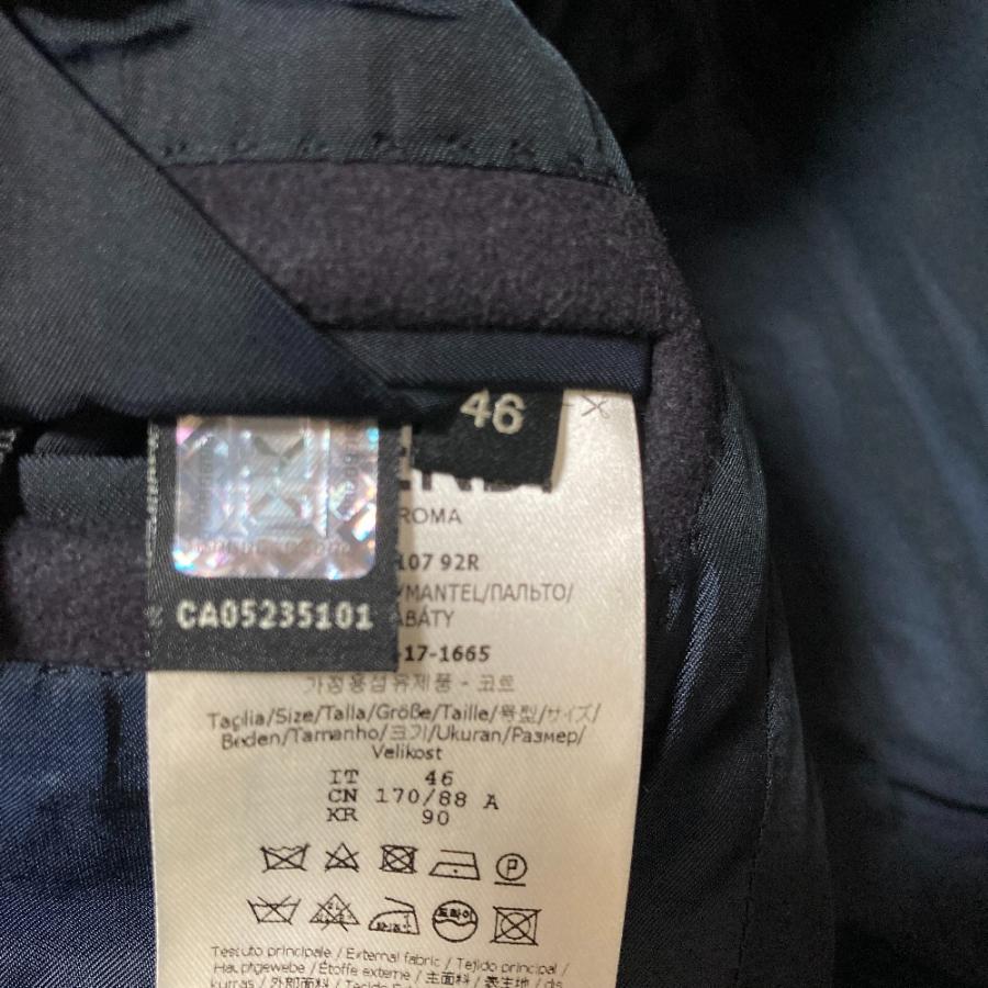 良品 FENDI フェンディ メルトン チェスターコート 46 ネイビー系 メンズ 古着 中古_6