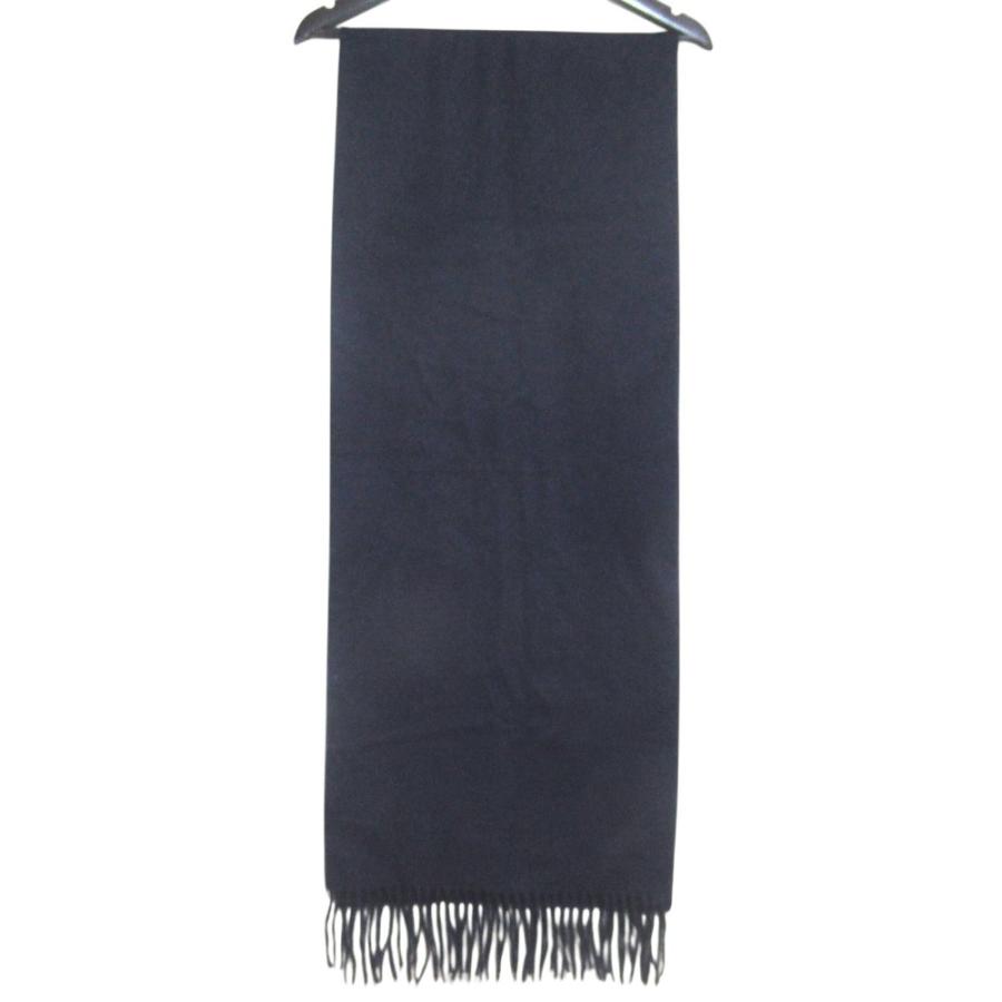美品 COLOMBO コロンボ カシミヤ100％ フリンジ マフラー ネイビー メンズ 古着 中古 USED COLOMBO（コロンボ） 美品 カシミヤ100％ フリンジ マフラー ネイビー