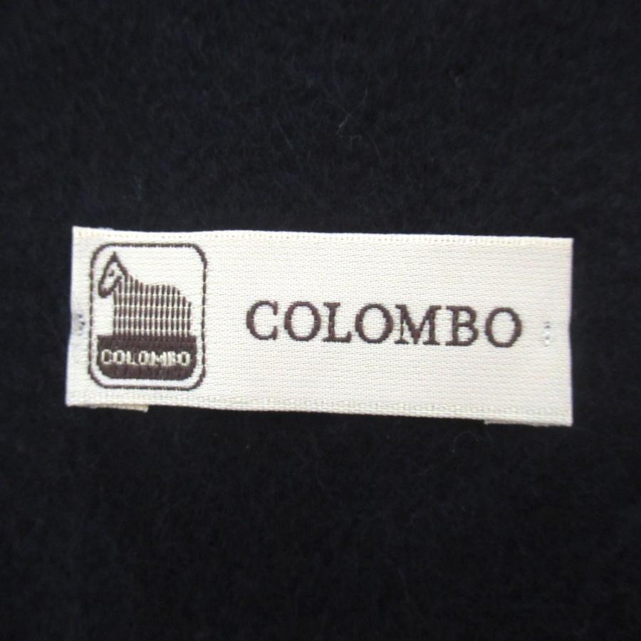 美品 COLOMBO コロンボ カシミヤ100％ フリンジ マフラー ネイビー メンズ 古着 中古 USED COLOMBO（コロンボ） 美品 カシミヤ100％ フリンジ マフラー ネイビー
