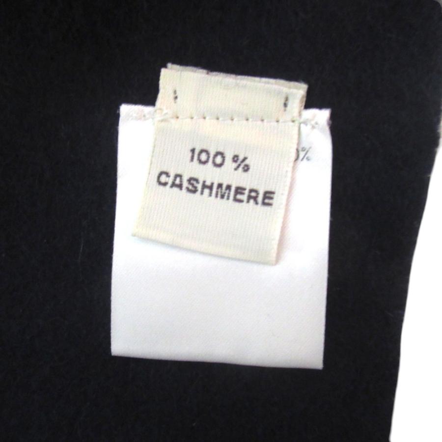 COLOMBO（コロンボ） 美品 カシミヤ100％ フリンジ マフラー ネイビー