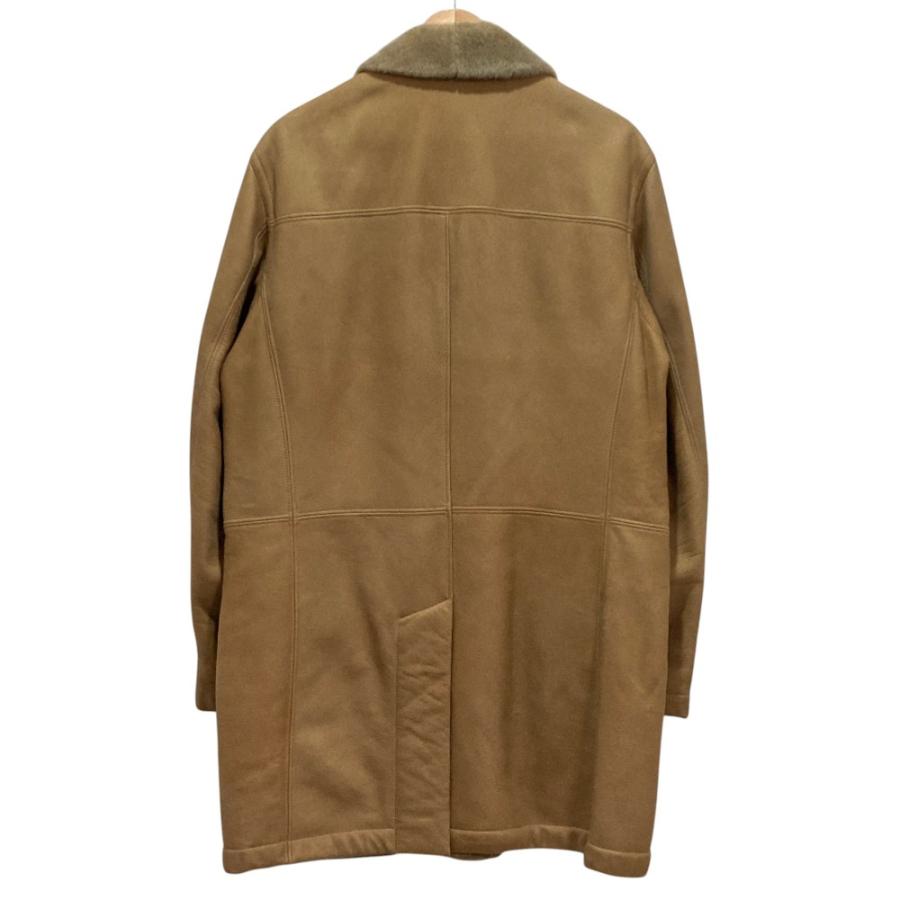 dunhill（ダンヒル） 良品 ステンカラー ムートンコート 52 ブラウン 