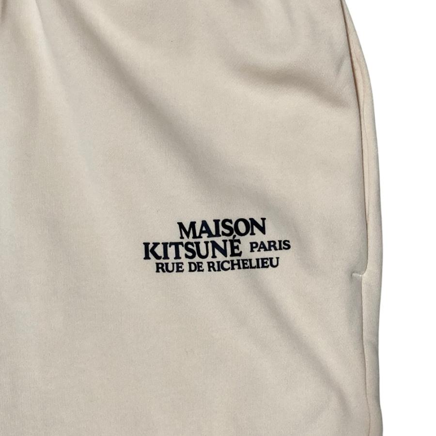 未使用 Maison Kitsune メゾンキツネ ロゴ刺繍 スウェットジョガーパンツ IM01304KM0022 P701 サイズXS アイボリー メンズ 古着 中古 USED MAISON KITSUNE（メゾン キツネ） 未使用 ロゴ刺繍 スウェットジョガー