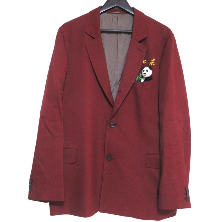 美品 doublet ダブレット PUPPET ANIMAL EMBROIDERY JACKET パンダ