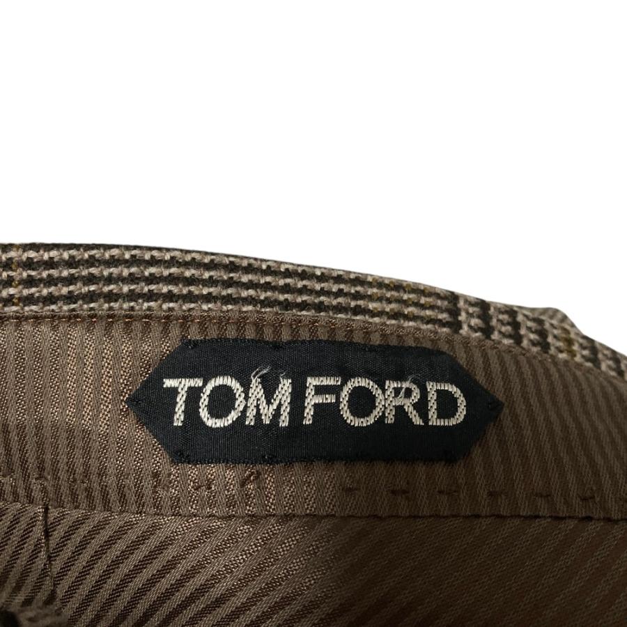 TOM FORD（トムフォード） ウールカシミヤ グレンチェック スラックス