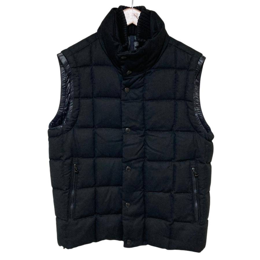美品 MONCLER モンクレール TENAY ウールキルティング ダウンベスト 1 ブラック メンズ 古着 中古 USED MONCLER（モンクレール） 美品 TENAY ウールキルティング ダウンベスト