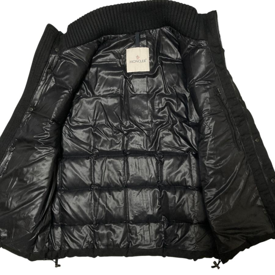 美品 MONCLER モンクレール TENAY ウールキルティング ダウンベスト 1 ブラック メンズ 古着 中古 USED MONCLER（モンクレール） 美品 TENAY ウールキルティング ダウンベスト