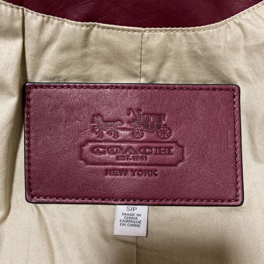 COACH（コーチ） 美品 ラムレザー シングルライダースジャケット S