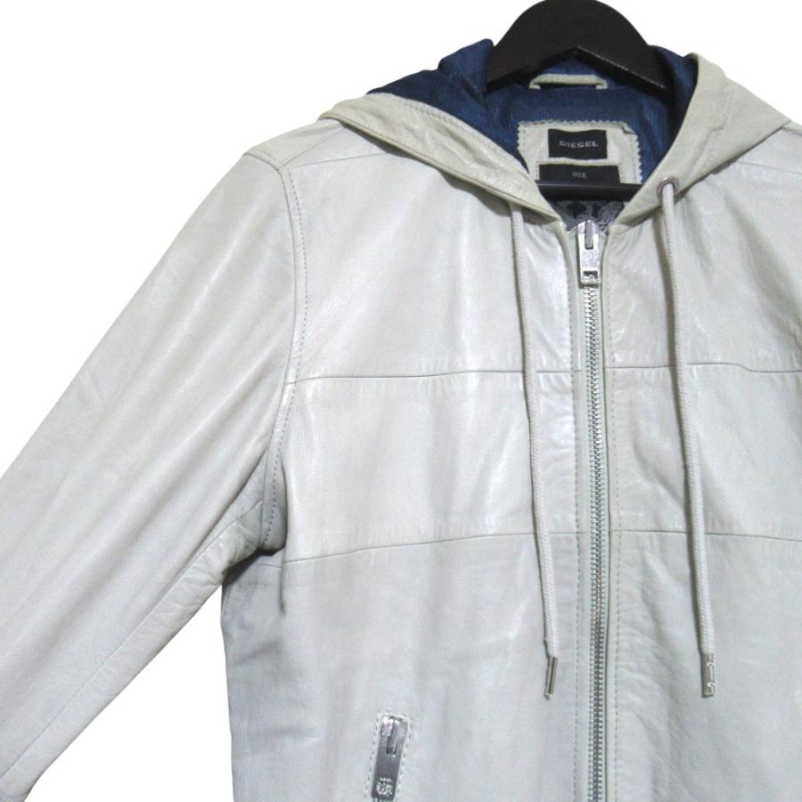 DIESEL（ディーゼル） シープスキン ジップアップ レザーパーカー