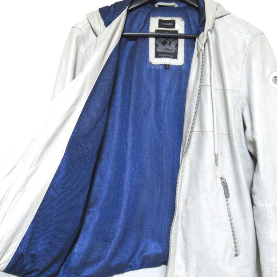 DIESEL（ディーゼル） シープスキン ジップアップ レザーパーカー