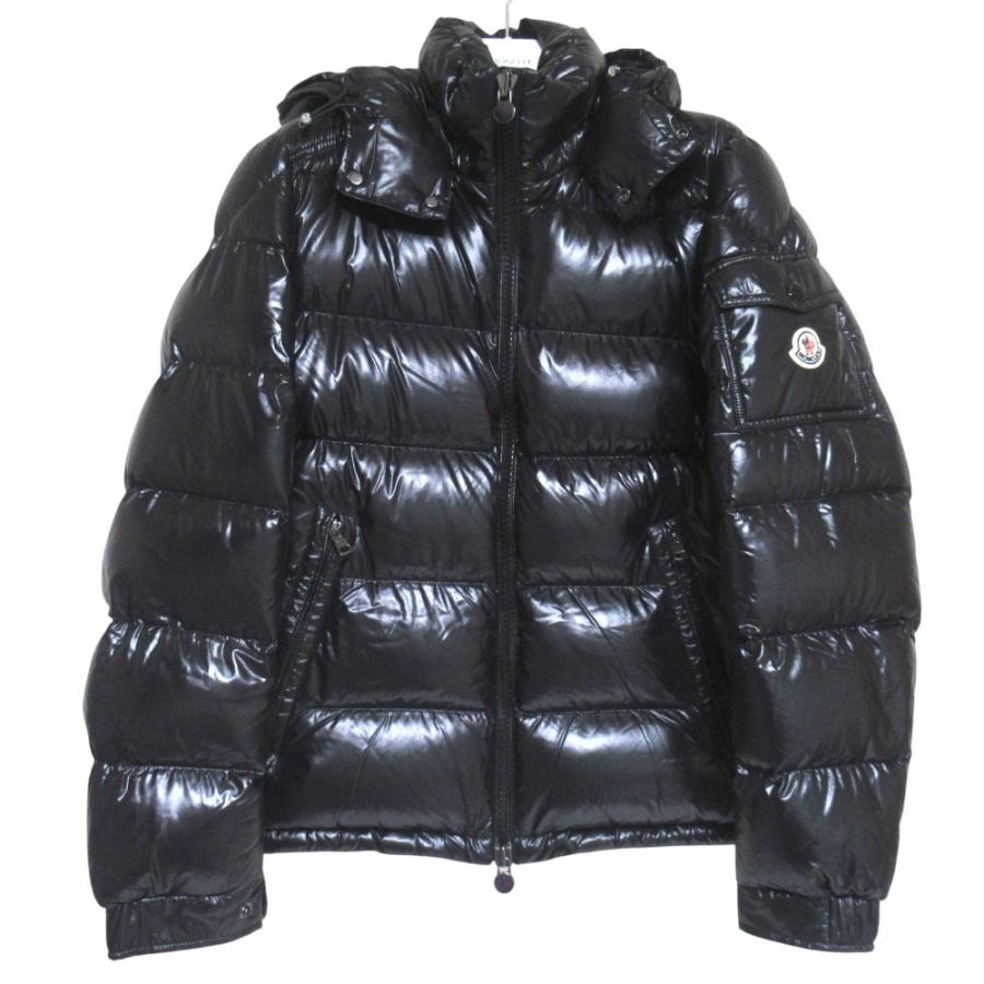 新品同様 24AW MONCLER モンクレール MAYA マヤ ジップアップ フーディー ナイロン ダウンジャケット J20911A53600 サイズ2 ブラック メンズ 古着 中古 USED MONCLER（モンクレール） 新品同様 24AW MONCLER MAYA マヤ ジップ
