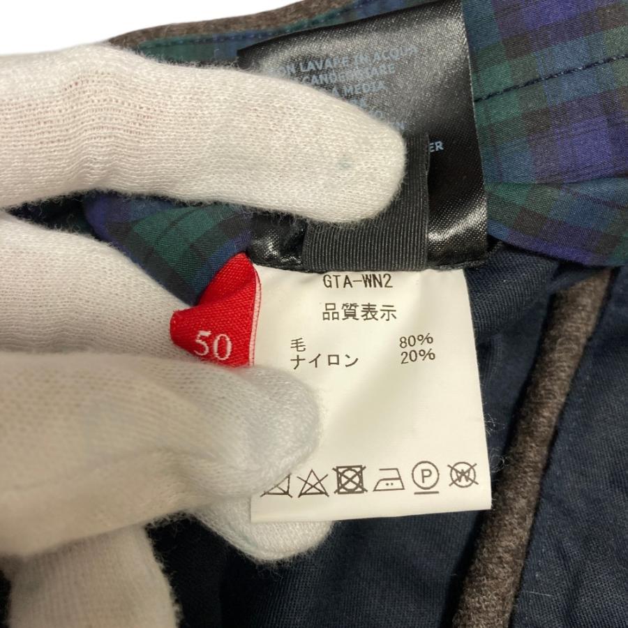 美品 GTA ジーティーアー フランネルウール スラックスパンツ サイズ50 ブラウン メンズ 古着 中古 USED GTA（ジーティーアー） 美品 フランネルウール スラックスパンツ