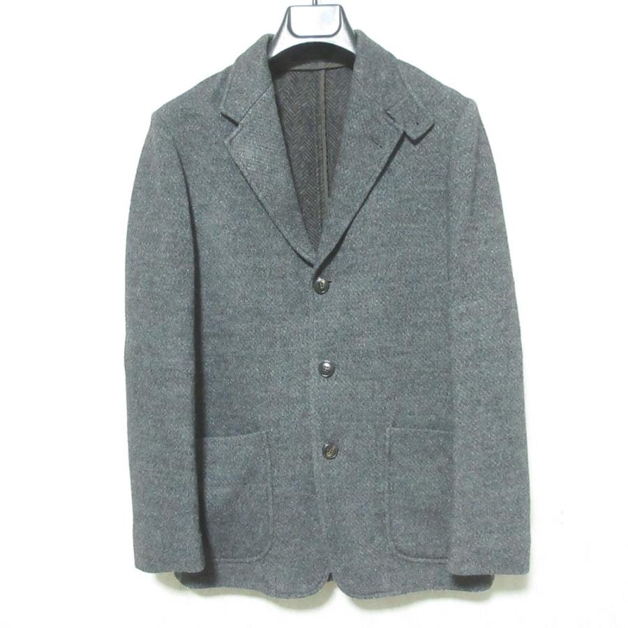 ARMANI COLLEZIONI ニットテーラードジャケット 42 ARMANI COLLEZIONI 美品 アルマーニコレツィオーニ ツイード