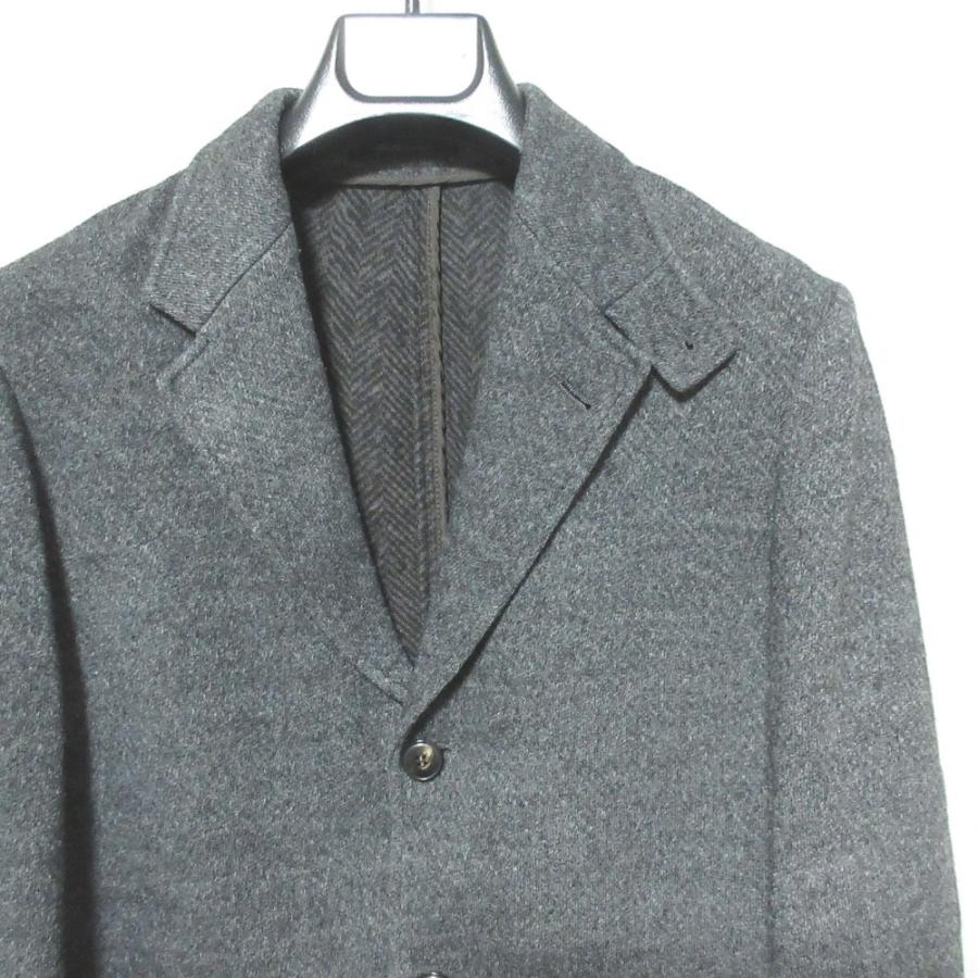 Emporio Armani テーラードジャケット ツイード グレー イタリア製 ARMANI COLLEZIONI 美品 アルマーニコレツィオーニ ツイード