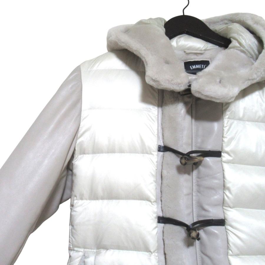 EMMETI（エンメティ） 美品 ムートン切替 フーディー ダッフル ダウン