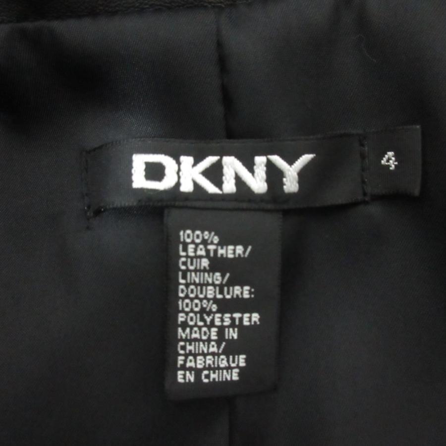 美品 DKNY ダナキャラン レザージャケット サイズ4 ダークブラウン