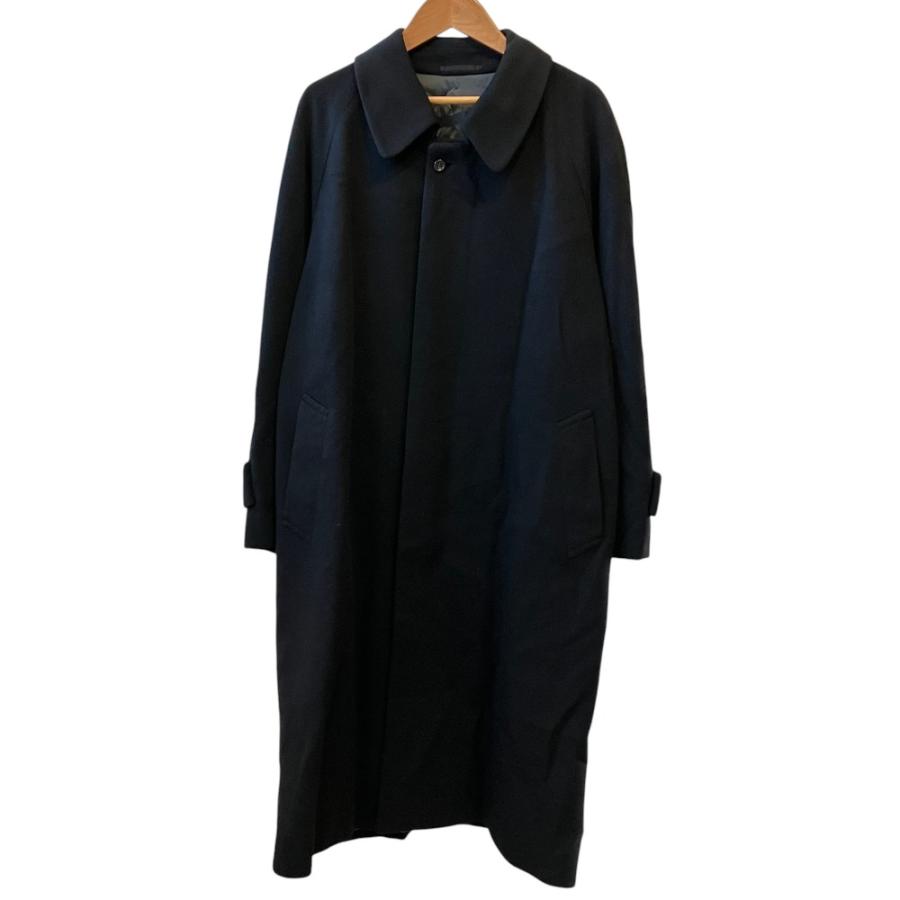 美品 LANVIN ランバン ウール100％ ステンカラーコート R46－44 ブラック メンズ 古着 中古 USED LANVIN（ランバン） 美品 ウール100％ ステンカラーコート R46−44