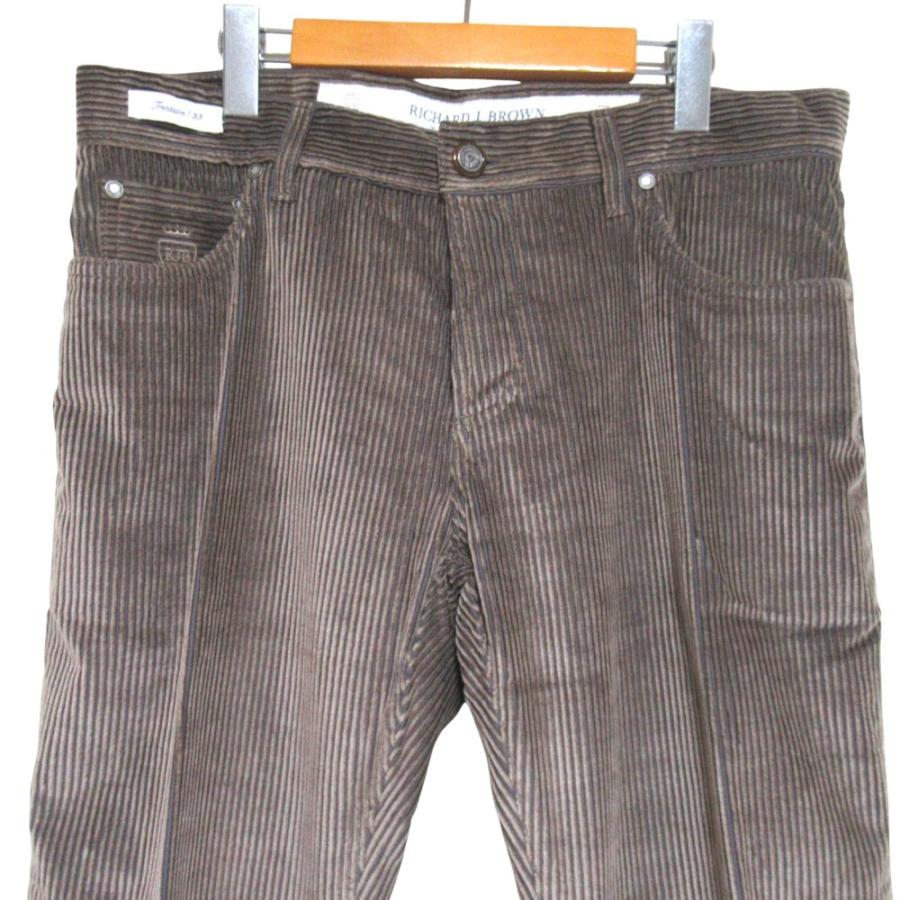 美品 RICHARD J.BROWN リチャードジェイブラウン コットン カシミヤブレンド コーデュロイパンツ W33 ブラウン メンズ 古着 中古 USED 美品 RICHARD J.BROWN リチャードジェイブラウン コットン カシミヤ