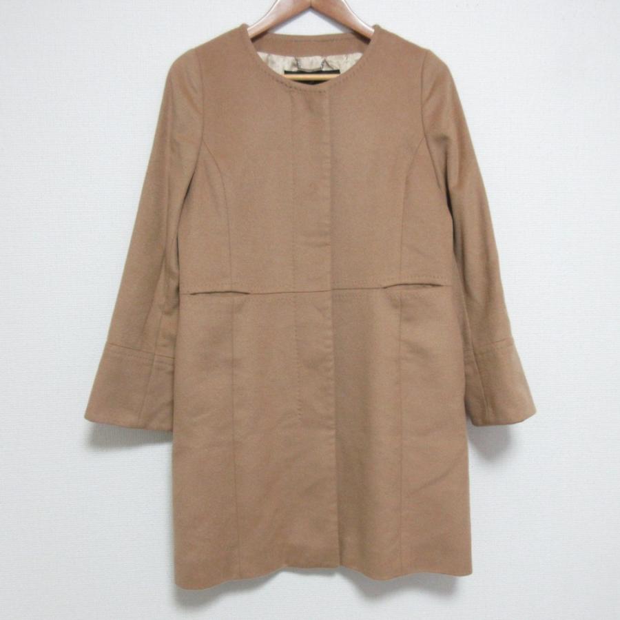 INED（イネド） 美品 カシミヤ100％ ノーカラーコート サイズ7 