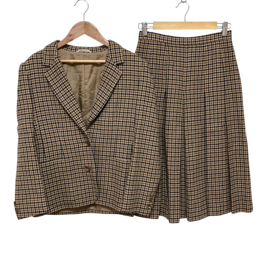 Aquascutum ペイズリー柄 テーラードジャケット レディース 古着 中古 