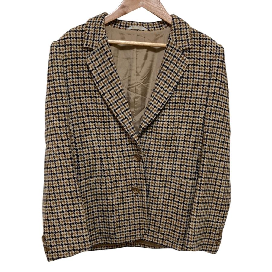 Aquascutum ペイズリー柄 テーラードジャケット レディース 古着 中古 