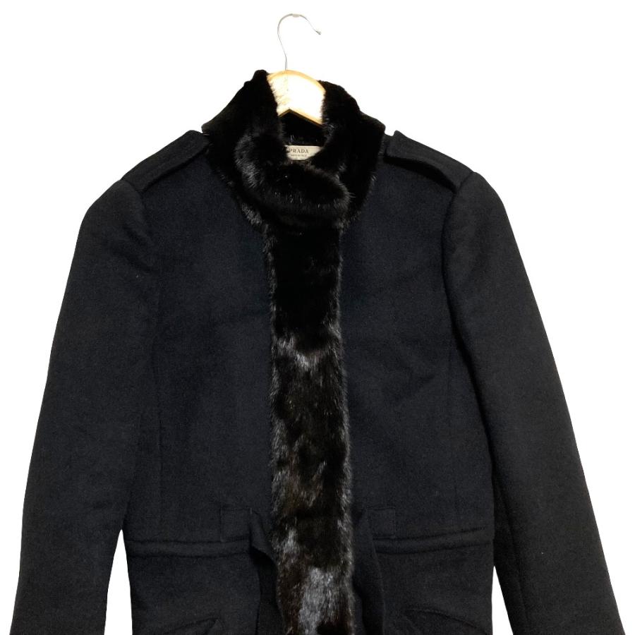 PRADA（プラダ） 美品 00's PRADA ミンクファートリム ウールアンゴラ