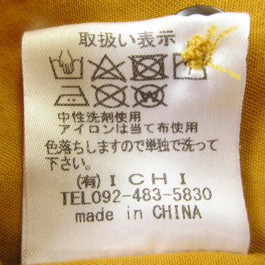 ICHI（イチ） 美品 バンドカラー ロングスリーブ ギャザー シャツ 