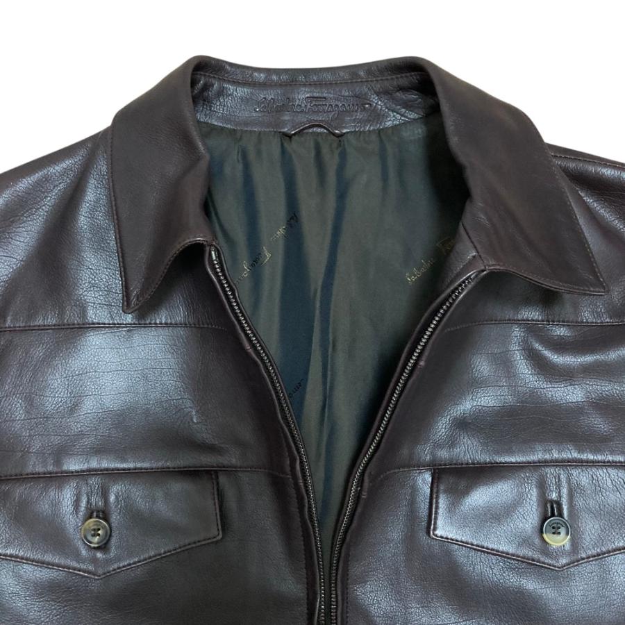 美品 Salvatore Ferragamo サルヴァトーレフェラガモ ガンチーニジップ