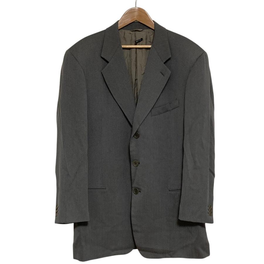 美品 GIORGIO ARMANI ジョルジオアルマーニ テーラードジャケット ワイドスラックスパンツ スーツ サイズ52 グレー メンズ 古着 中古 USED GIORGIO ARMANI 美品 ジョルジオアルマーニ テーラードジャケット