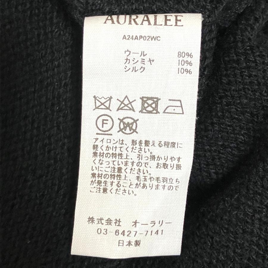 o*a様 AURALEE ブラック ジップアップニット サイズ1 24AW AURALEE（オーラリー） 美品 24AW AURALEE WOOL CASHMERE SILK KNIT
