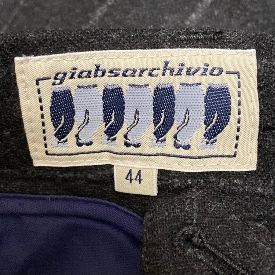美品 giabsarchivio ジャブスアルキヴィオ masaccio TYPE A2 ピンストライプ イージー スラックスパンツ サイズ44 グレー メンズ 古着 中古 USED 美品 giabsarchivio ジャブスアルキヴィオ masaccio TYPE A2 ピン