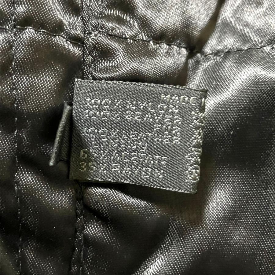 PRADA（プラダ） 良品 ヴィンテージ レザー切替 パデッドライナー付き 