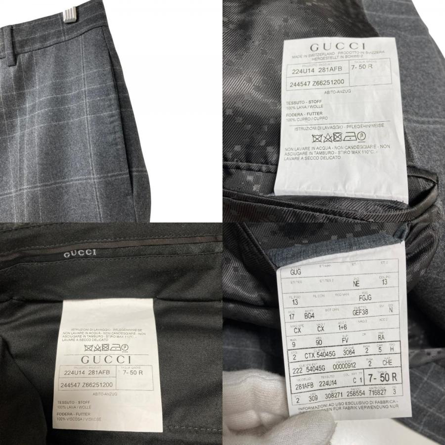 GUCCI（グッチ） チェック柄 テーラードジャケット スラックスパンツ