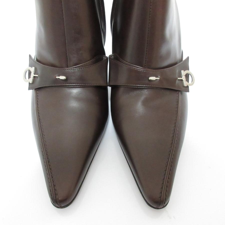 美品 Salvatore Ferragamo サルヴァトーレフェラガモ ポインテッドトゥ