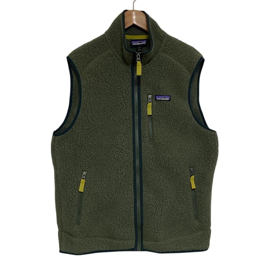 良品 Patagonia パタゴニア Men's Retro Pile Vest ボア フリース ベスト 22820 サイズM カーキグリーン メンズ 古着 中古 USED patagonia（パタゴニア） 良品 Men's Retro Pile Vest ボア フリース