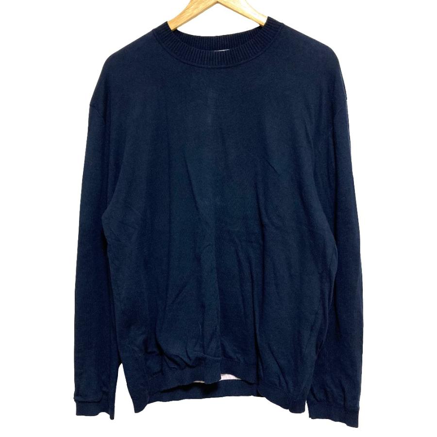 未使用 Settefili Cashmere セッテフィーリカシミア コットンカシミヤ ハイゲージ ニットセーター サイズ52L ネイビー メンズ 古着 中古 USED 未使用 Settefili Cashmere セッテフィーリカシミア コットンカシミヤ