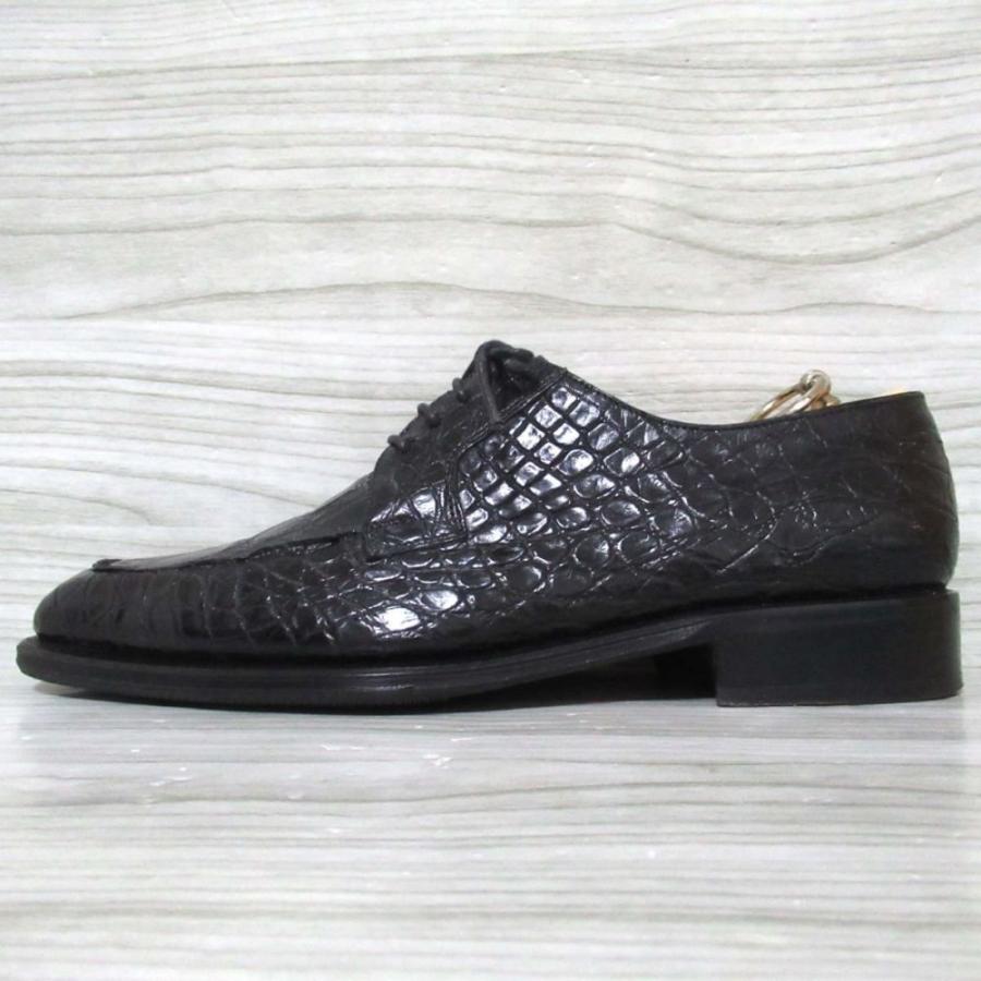 美品 Salvatore Ferragamo フェラガモ リアル クロコダイル レザー U 