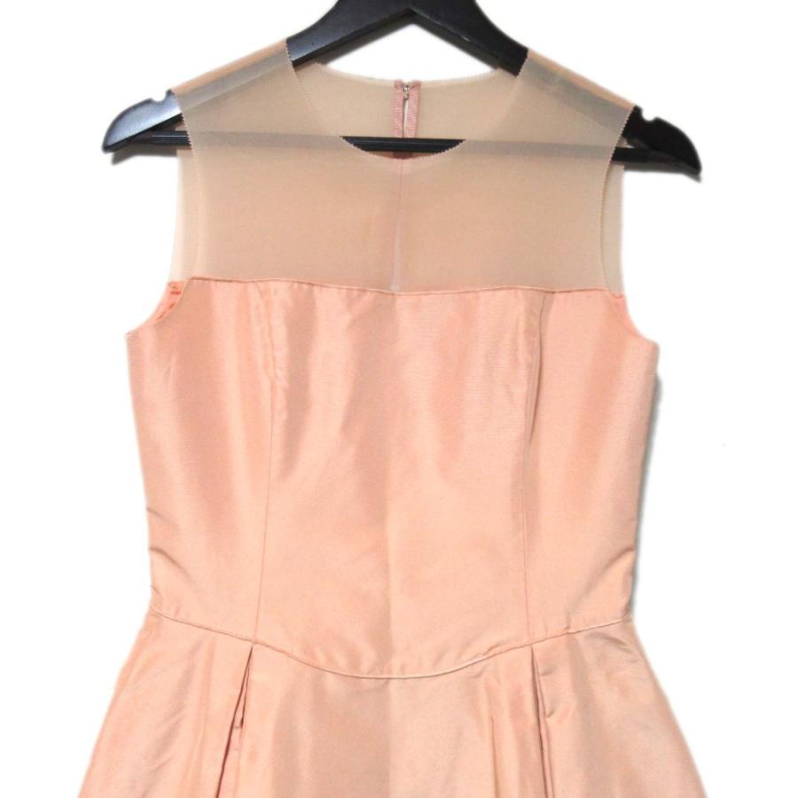 【美品】フォクシー デイジーリン ノースリーブ ワンピース ひざ丈 ベージュ 美品 DAISY LIN デイジーリン フォクシー ひざ丈 ノースリーブ シルク