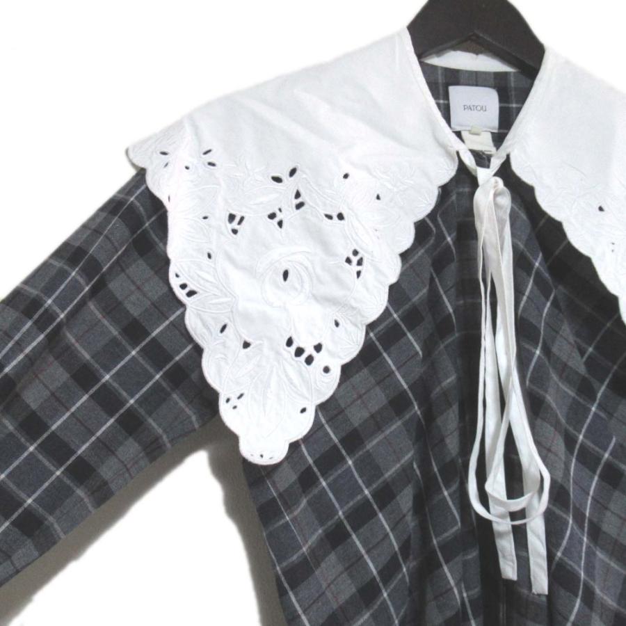 【美品】  PATOU / パトゥ | ギャザー ボリューム オーバー トップス ブラウス | 34 | ブラック | レディース アウトレット】【ラスト1点】Patou パトゥ ブラウス/GG LONG SLEEVES