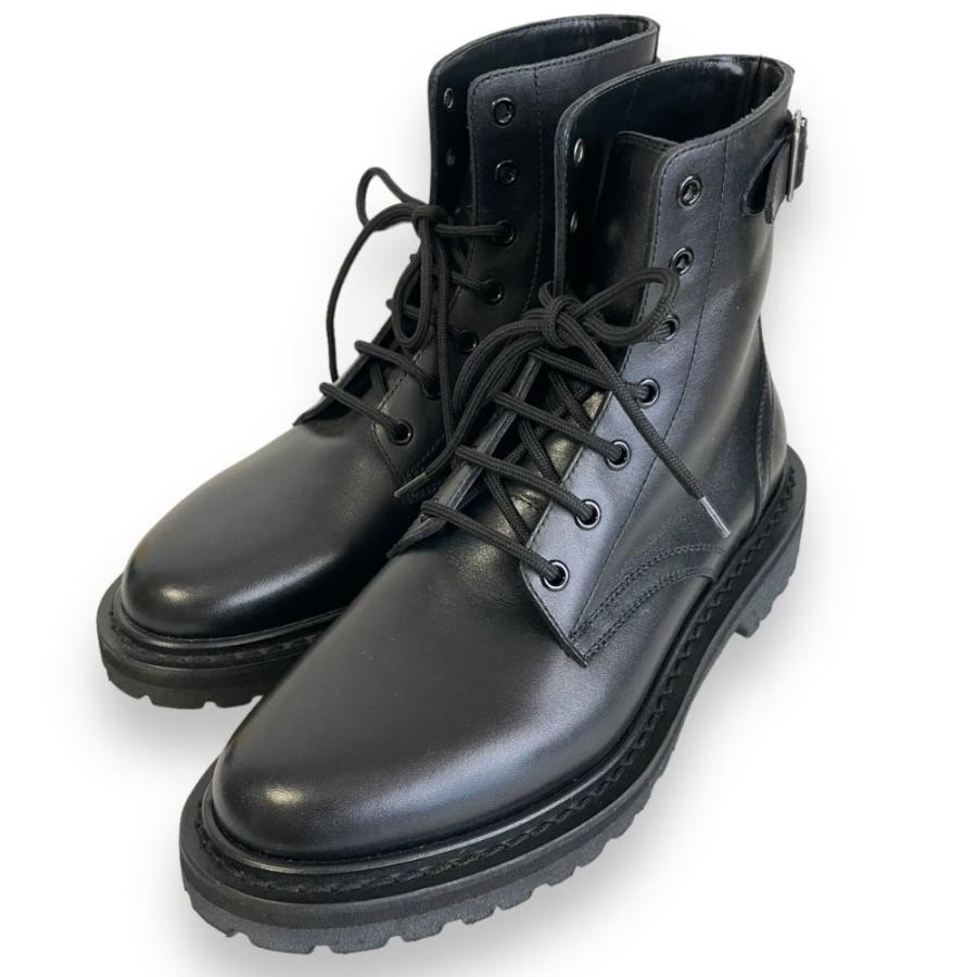 CELINE（セリーヌ） 美品 エディ期 BUCKLE LACE UP BOOTS レザー