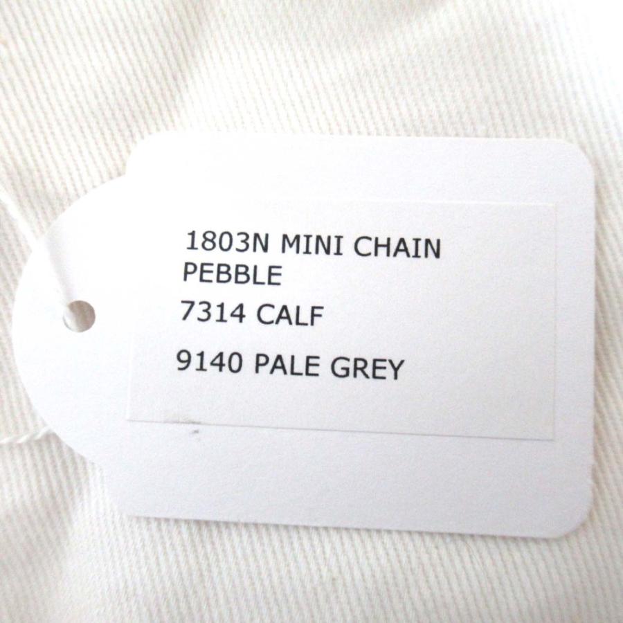 美品 J&amp;M DAVIDSON ジェイアンドエムデヴィッドソン MINI CHAIN PEBBLE レザー チェーンショルダーバッグ 1803N パールグレー レディース 古着 中古 USED J&M Davidson（J＆Mデヴィッドソン） 美品 ジェイアンドエムデヴィッド