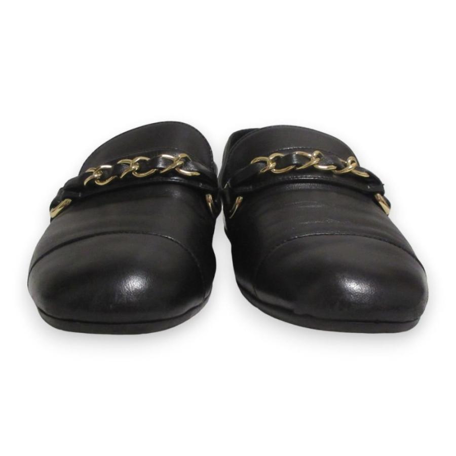 CHANEL 美品 シャネル レザー ココマーク ゴールドチェーン