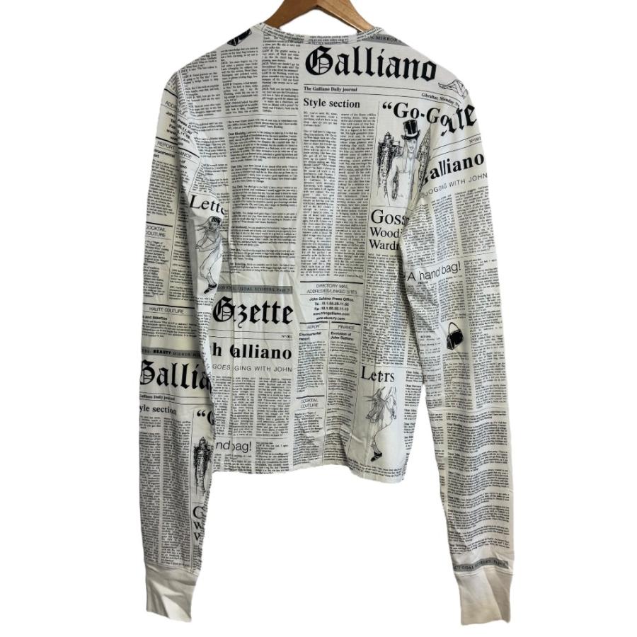 ジョン・ガリアーノ ニュースペーパー柄 ジョン・ガリアーノ ニュースペーパー 総柄 Tシャツ John