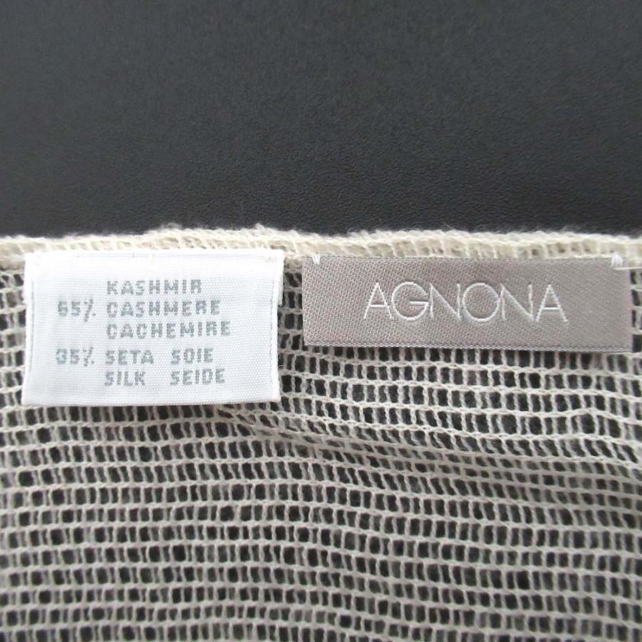 AGNONA（アニオナ） 美品 カシミヤシルク メッシュ ニット ストール