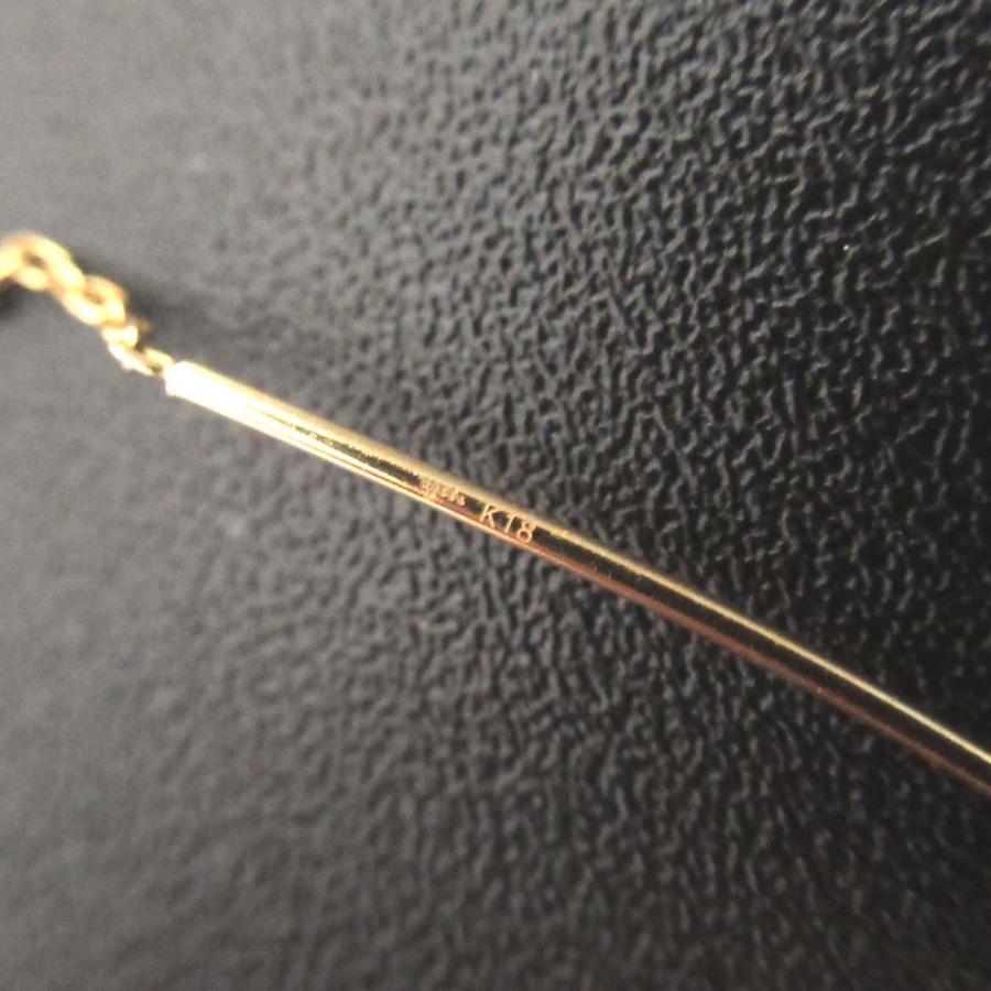 agete 美品 agat アガット K18 フックピアス ロングピアス