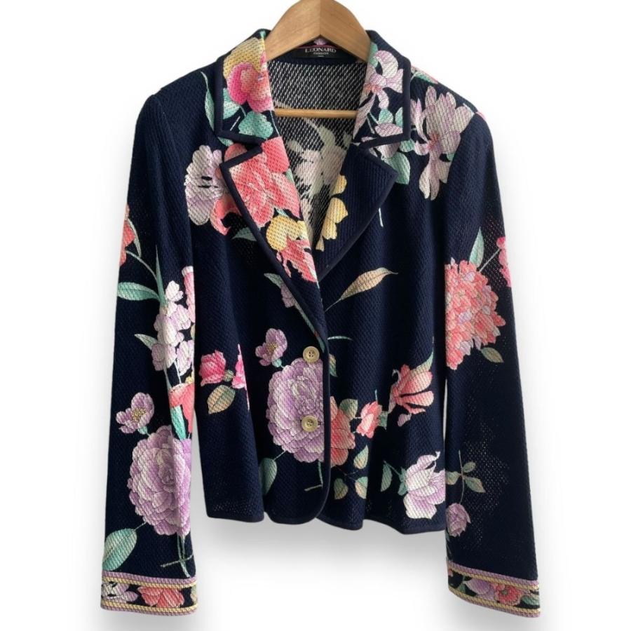 美品LEONARDレオナールジャケット フラワー花柄
